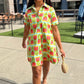 Uncle Frank Swing Shirt Dress - Aqua
