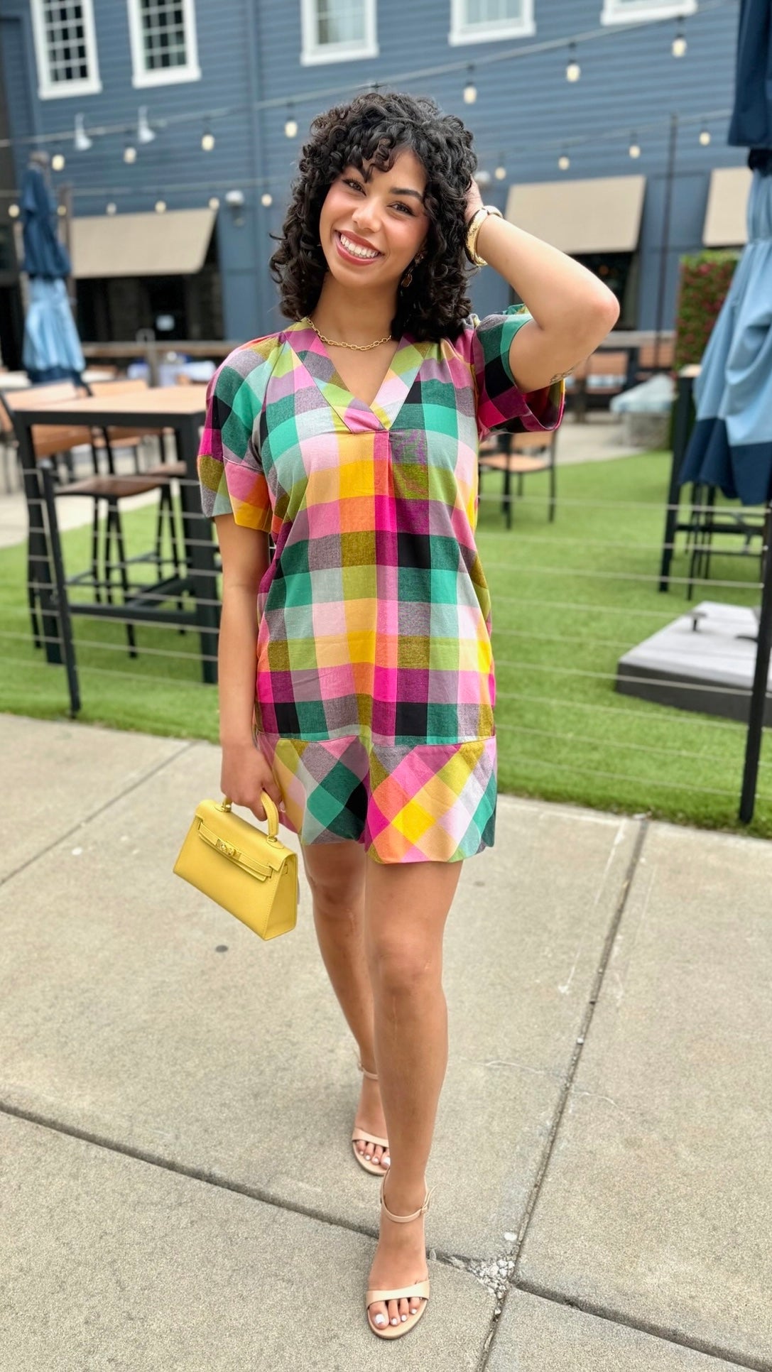 Uncle Frank Checked Shift Dress - Multi