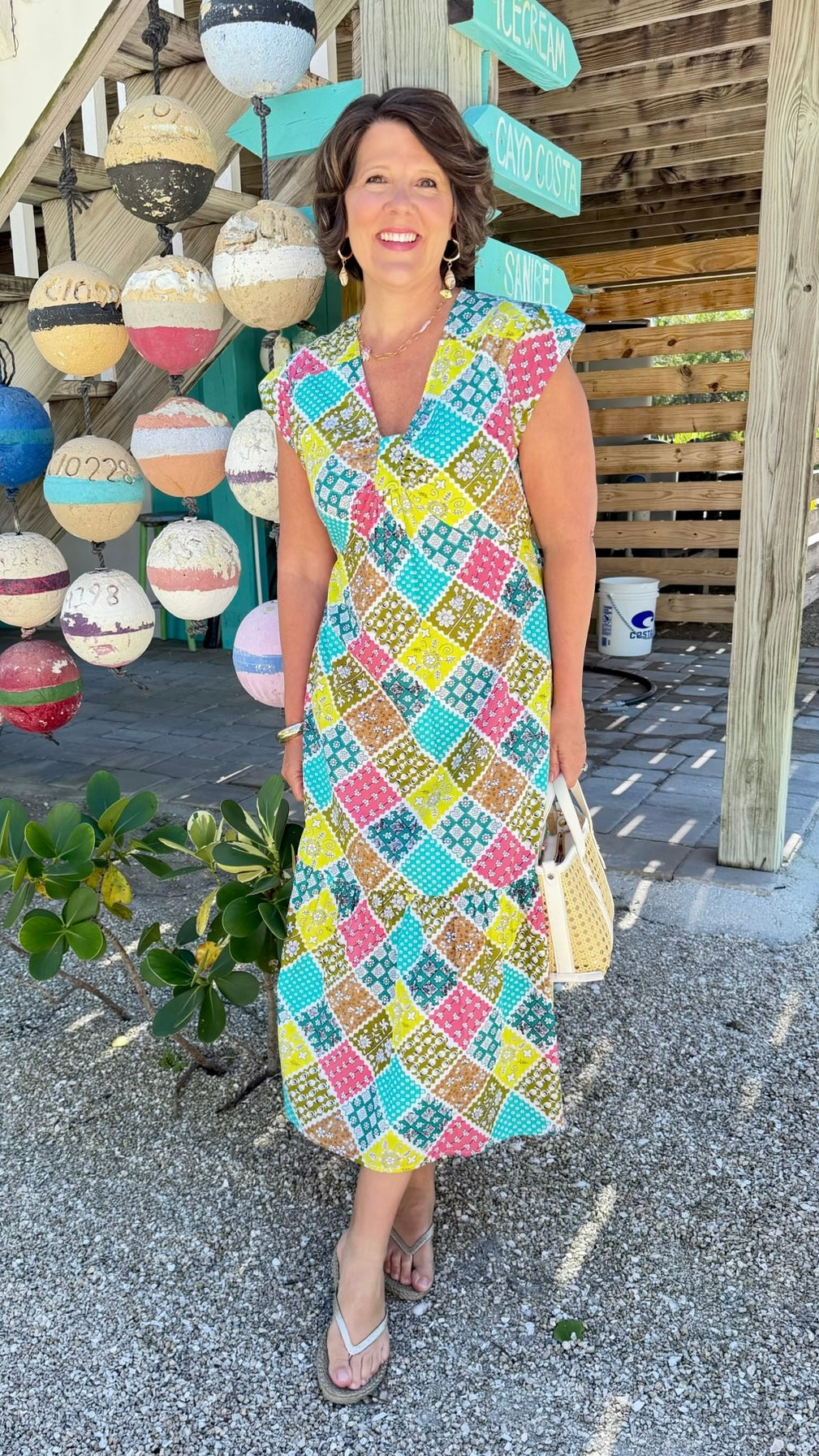 Uncle Frank Midi Dress - Tiles