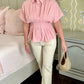 Becca Searsucker Top - Coral