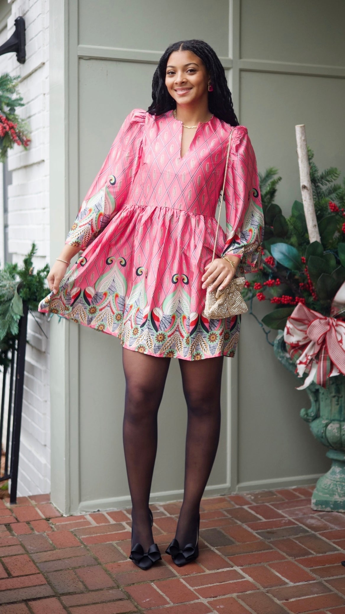 Frances Floral Dress - Pink