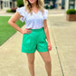Tyler Boe Vegan Leather Shorts - Parakeet