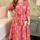 Ivy Jane Midi Tiered Dress -  Fuchsia