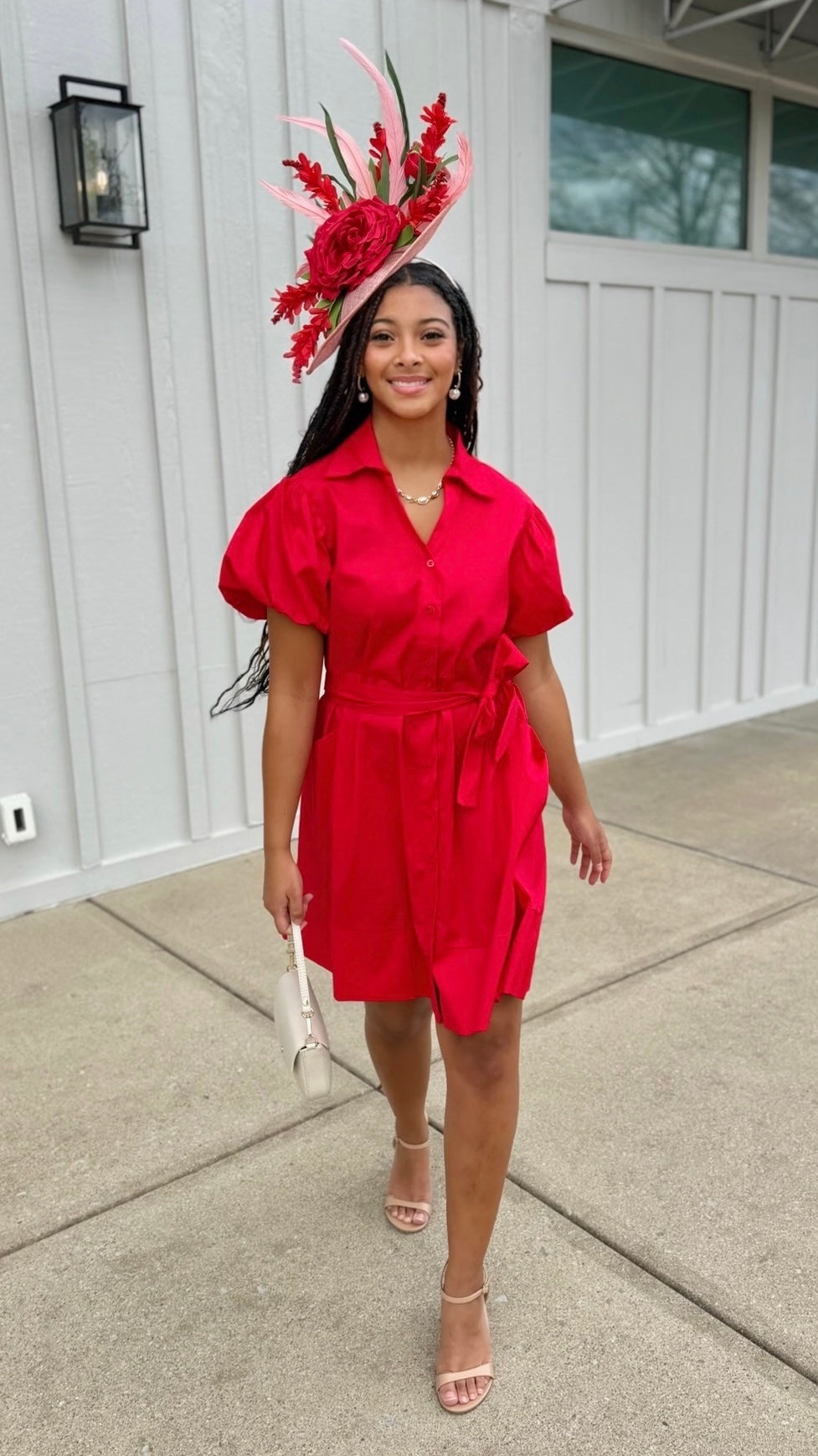 Sofia Nelda Dress - Red