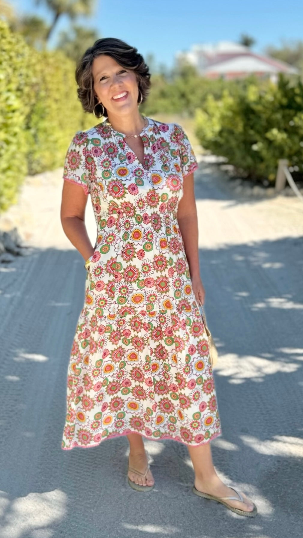 Uncle Frank Shirred Front Dress - Multi