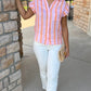 Ivy Jane Striped Stella Shirt - Tangerine
