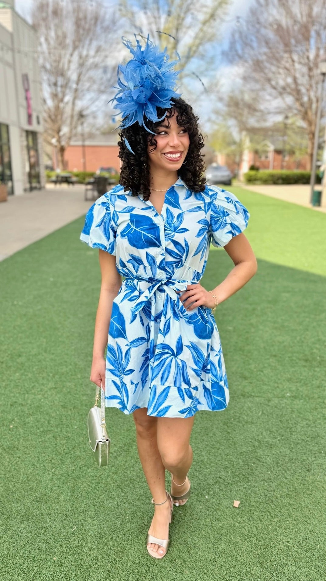 Sofia Nelda Dress - Banana Blue