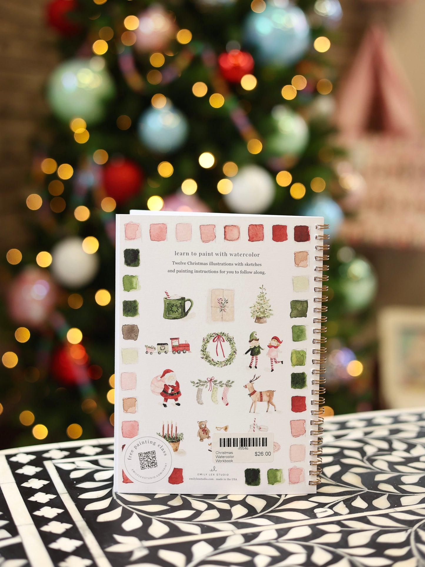 Christmas Watercolor Workbook