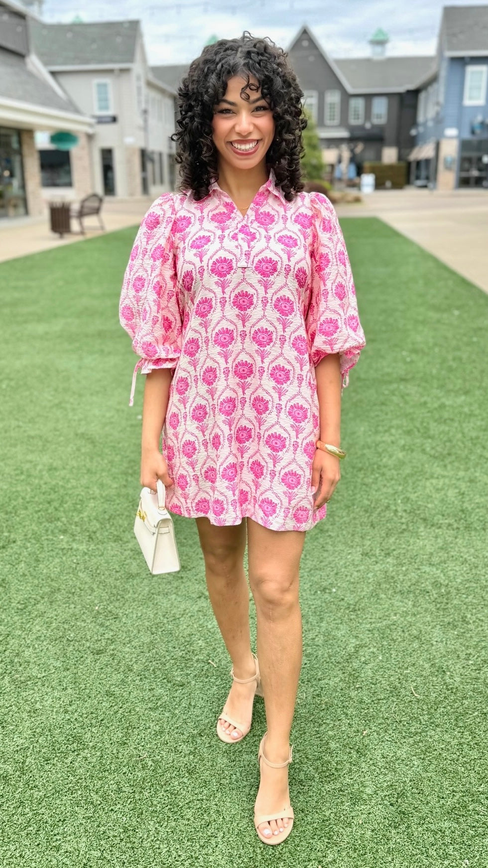 Emmy Floral Dress - Pink