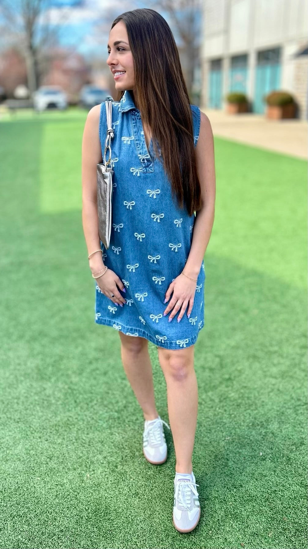 Denim Bow Dress