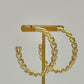Gold Chain Hoop Earrings