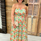 Marigold Strapless Scallop Dress