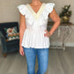 Emily McCarthy White Gold Camille Tank