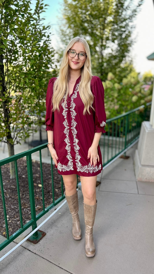 Lyla Dress - Garnet