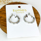 Everyday Huggie Hoop Earrings - Silver / Clear
