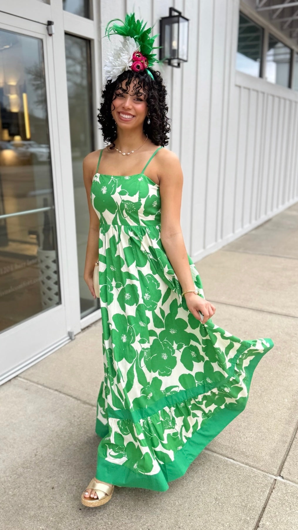 Jennifer Floral Maxi Dress - Green