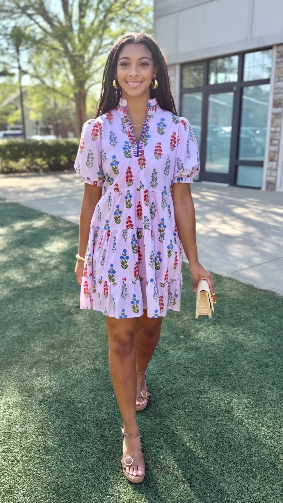 Amelia Short Dress - Lavender