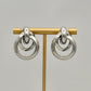 Silver Double Circle Post Earrings