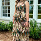 Aleisa Floral Tiered Chiffon Dress