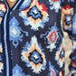 Navy Mix Print Top