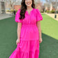 Summer Smocked Maxi Dress - Pink