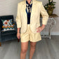 Tyler Boe Vegan Leather Shorts - Flax