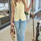 Dear John Prue Denim Vest - Wheat