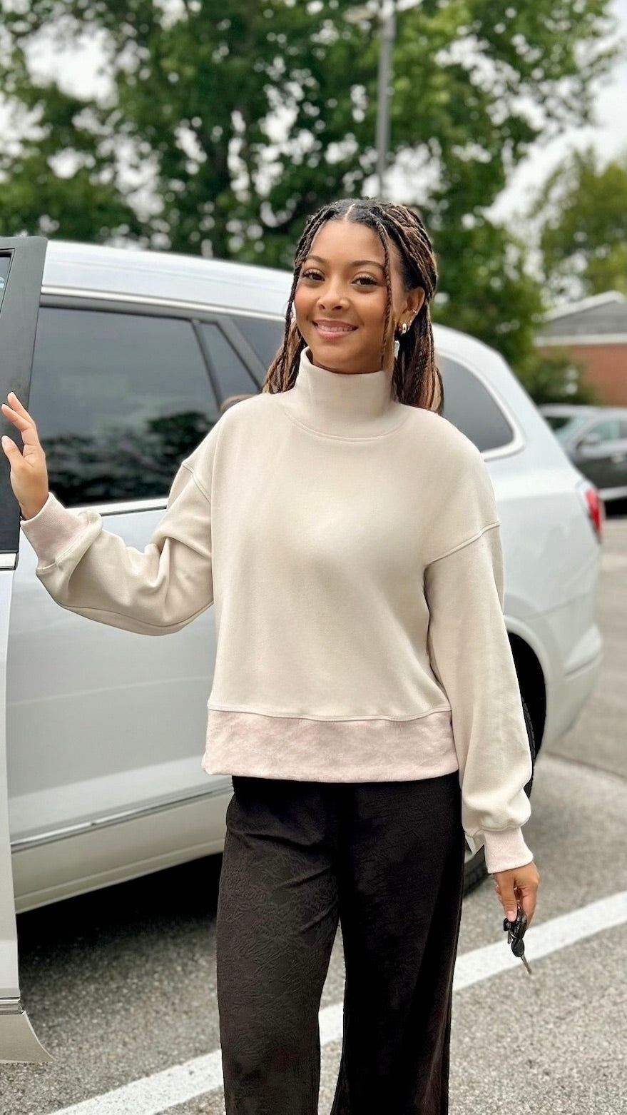 ECRU Mock Neck Pullover