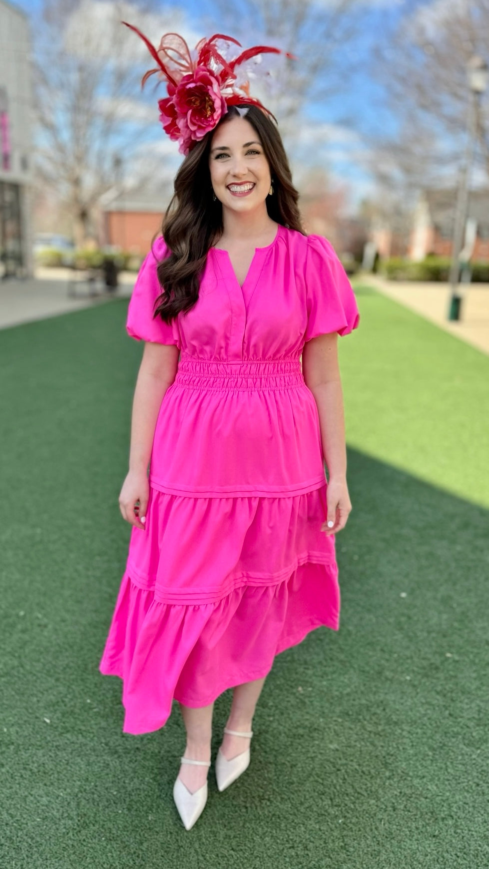 Summer Smocked Maxi Dress - Pink