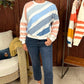 Agnes Colorblock Textured Pullover
