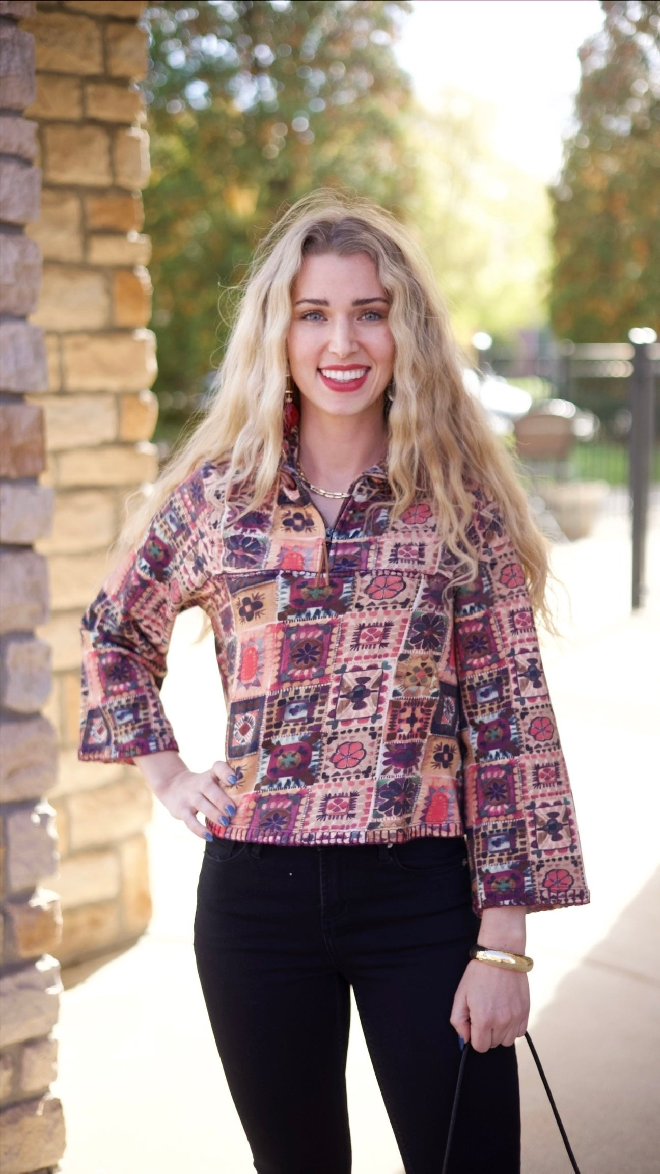 Ivy Jane Zip Front Terry Popover - Plum