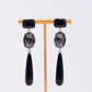 Black Crystal Linear Earrings