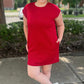Quilted Queen T Shirt Dress - Scarlet