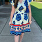 Arianna Geometric Floral Dress