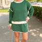Sporty Chic Sweatshirt - Hunter Green`