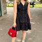 Zip Mini Dress - Black