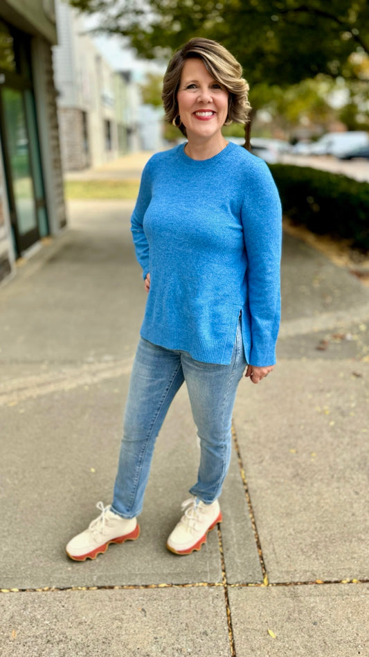 Imogen Crew Neck Sweater - Sky
