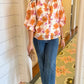 Alice Bright Floral Blouse - Orange