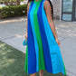 Sloane Colorblock Dress - Green/Royal
