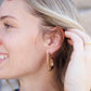 Gold Square Hoop Earrings - Gold