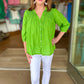 Ivy Jane Smocked Button Blouse - Greenz