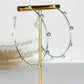 Silver Dotted Hoop Earrings - Large