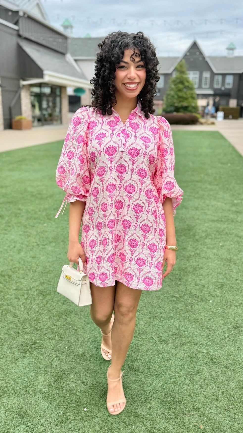 Emmy Floral Dress - Pink