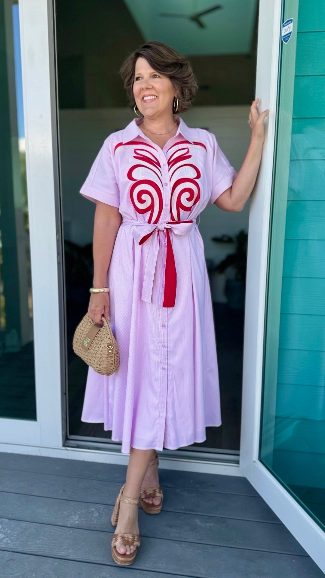 Rory Shirt Dress - Pink