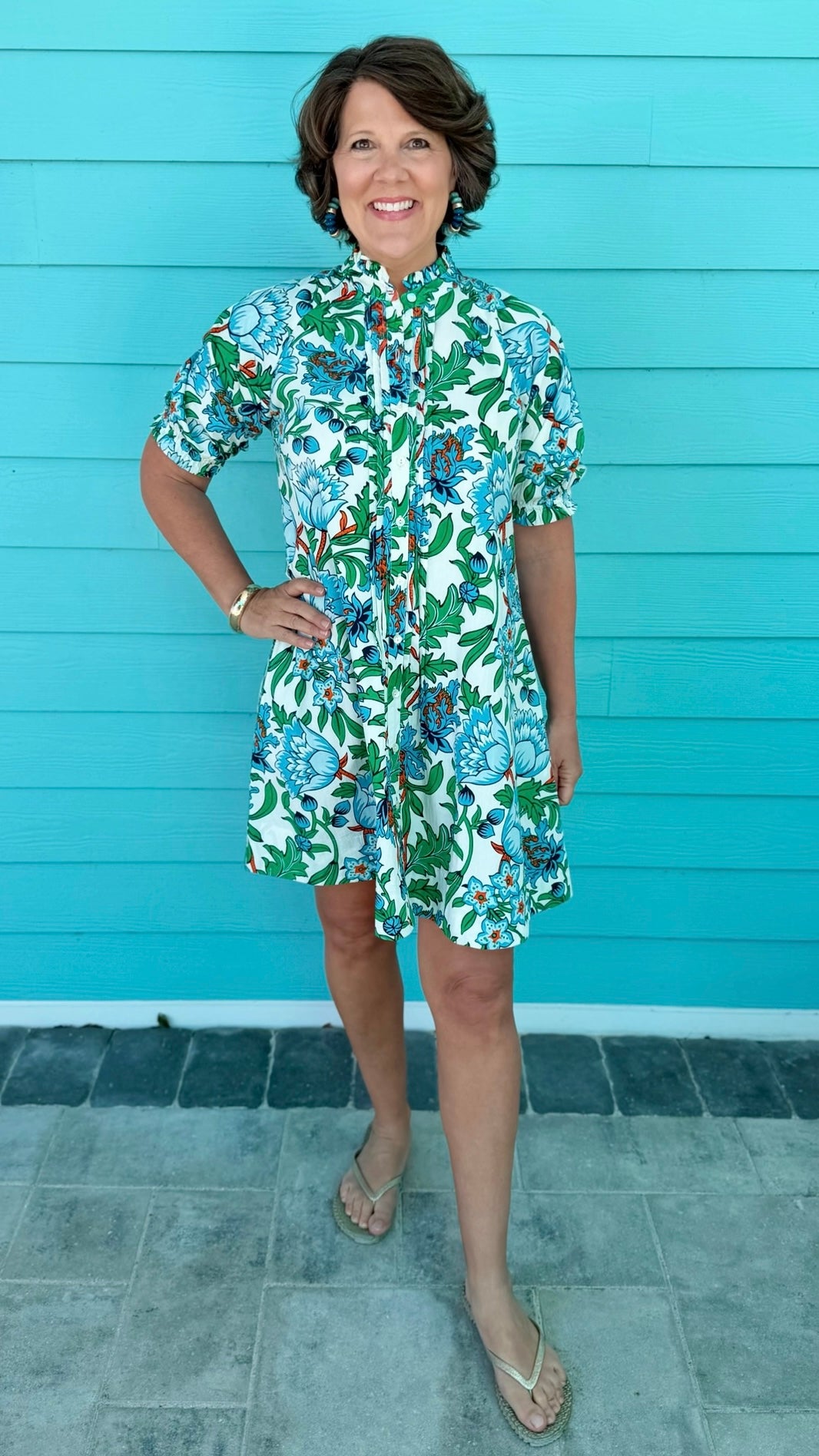 Uncle Frank Pintucked Dress - Floral