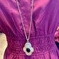 Black Stone Cross Necklace