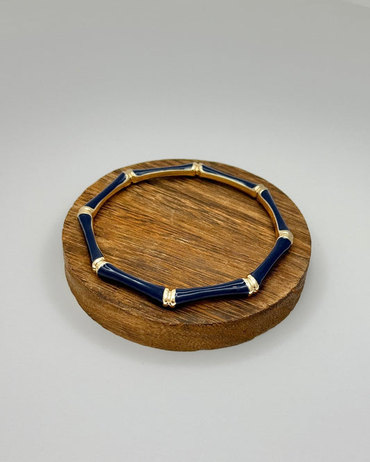 Navy Bamboo Bangle