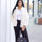 Mallory Fluffy Jacket - Ecru