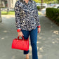 Dizzy Lizzy Black & White Zebra Print Blouse