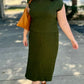 Michael Stars Shania Midi Skirt - Matcha